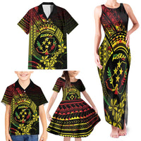 Reggae Kosrae Liberation Day Family Matching Tank Maxi Dress and Hawaiian Shirt September 8 Polynesian Tattoo - Polynesian Pride
