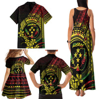 Reggae Kosrae Liberation Day Family Matching Tank Maxi Dress and Hawaiian Shirt September 8 Polynesian Tattoo - Polynesian Pride