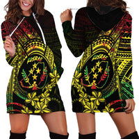 Reggae Kosrae Liberation Day Hoodie Dress September 8 Polynesian Tattoo - Polynesian Pride