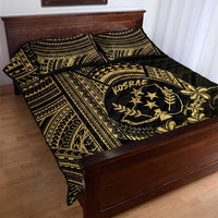 Gold Kosrae Liberation Day Quilt Bed Set September 8 Polynesian Tattoo - Polynesian Pride