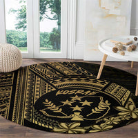 Gold Kosrae Liberation Day Round Carpet September 8 Polynesian Tattoo - Polynesian Pride