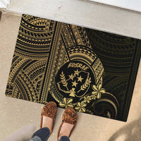 Gold Kosrae Liberation Day Rubber Doormat September 8 Polynesian Tattoo - Polynesian Pride