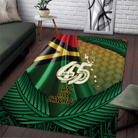 Long Live Vanuatu Independence Day Area Rug 45th Anniversary Woven Pattern - Polynesian Pride