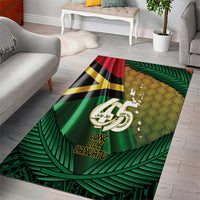 Long Live Vanuatu Independence Day Area Rug 45th Anniversary Woven Pattern - Polynesian Pride