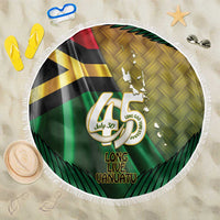 Long Live Vanuatu Independence Day Beach Blanket 46th Anniversary Woven Pattern LT14 One Size 150cm Reggae - Polynesian Pride