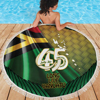 Long Live Vanuatu Independence Day Beach Blanket 46th Anniversary Woven Pattern LT14 - Polynesian Pride