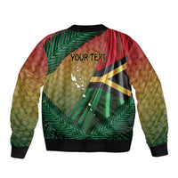 Personalised Long Live Vanuatu Independence Day Bomber Jacket 46th Anniversary Woven Pattern LT14 - Polynesian Pride