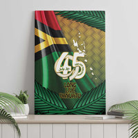 Long Live Vanuatu Independence Day Canvas Wall Art 46th Anniversary Woven Pattern LT14 - Polynesian Pride