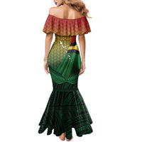 Personalised Long Live Vanuatu Independence Day Family Matching Mermaid Dress and Hawaiian Shirt 46th Anniversary Woven Pattern LT14 - Polynesian Pride
