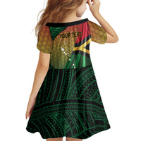 Personalised Long Live Vanuatu Independence Day Family Matching Off The Shoulder Long Sleeve Dress and Hawaiian Shirt 46th Anniversary Woven Pattern LT14 - Polynesian Pride