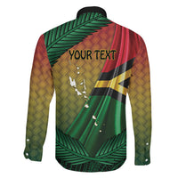 Personalised Long Live Vanuatu Independence Day Family Matching Off The Shoulder Long Sleeve Dress and Hawaiian Shirt 46th Anniversary Woven Pattern LT14 - Polynesian Pride