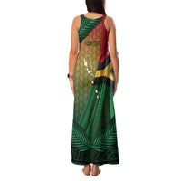 Personalised Long Live Vanuatu Independence Day Family Matching Tank Maxi Dress and Hawaiian Shirt 46th Anniversary Woven Pattern LT14 - Polynesian Pride