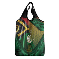 Long Live Vanuatu Independence Day Grocery Bag 46th Anniversary Woven Pattern LT14 - Polynesian Pride