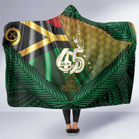 Long Live Vanuatu Independence Day Hooded Blanket 45th Anniversary Woven Pattern - Polynesian Pride
