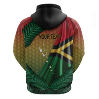 Personalised Long Live Vanuatu Independence Day Hoodie 46th Anniversary Woven Pattern LT14 - Polynesian Pride