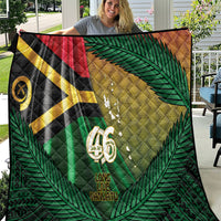Long Live Vanuatu Independence Day Quilt 46th Anniversary Woven Pattern LT14 Reggae - Polynesian Pride