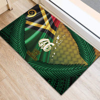 Long Live Vanuatu Independence Day Rubber Doormat 46th Anniversary Woven Pattern LT14 - Polynesian Pride
