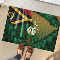 Long Live Vanuatu Independence Day Rubber Doormat 46th Anniversary Woven Pattern LT14 - Polynesian Pride