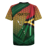 Personalised Long Live Vanuatu Independence Day Rugby Jersey 46th Anniversary Woven Pattern LT14 - Polynesian Pride