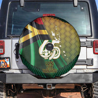 Long Live Vanuatu Independence Day Spare Tire Cover 46th Anniversary Woven Pattern LT14 No hole Reggae - Polynesian Pride