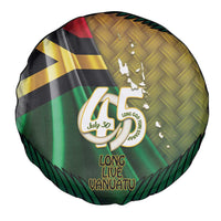 Long Live Vanuatu Independence Day Spare Tire Cover 46th Anniversary Woven Pattern LT14 - Polynesian Pride