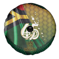 Long Live Vanuatu Independence Day Spare Tire Cover 46th Anniversary Woven Pattern LT14 - Polynesian Pride