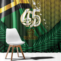 Long Live Vanuatu Independence Day Window Curtain 46th Anniversary Woven Pattern LT14 - Polynesian Pride