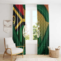 Long Live Vanuatu Independence Day Window Curtain 45th Anniversary Woven Pattern - Polynesian Pride