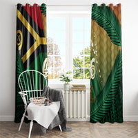 Long Live Vanuatu Independence Day Window Curtain 46th Anniversary Woven Pattern LT14 - Polynesian Pride