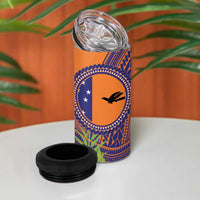 PNG New Ireland Province 4 in 1 Can Cooler Tumbler Niu Ailan Necklace Polynesian Tattoo - Polynesian Pride