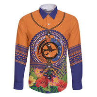 PNG New Ireland Province Family Matching Long Sleeve Bodycon Dress and Hawaiian Shirt Niu Ailan Necklace Polynesian Tattoo - Polynesian Pride