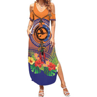 PNG New Ireland Province Family Matching Summer Maxi Dress and Hawaiian Shirt Niu Ailan Necklace Polynesian Tattoo - Polynesian Pride