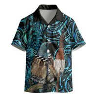 New Zealand Tui Bird Taiaha Kid Hawaiian Shirt Maori Weapon Paua Shell Mix Silver Fern LT14 - Polynesian Pride