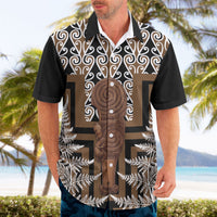 Wahaika New Zealand Hawaiian Shirt Maori Weapon Kowhaiwhai Fern Poutama Motifs LT14 - Polynesian Pride