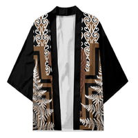 Wahaika New Zealand Kimono Maori Weapon Kowhaiwhai Fern Poutama Motifs