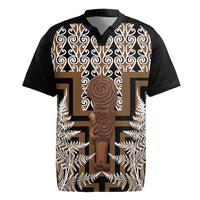Wahaika New Zealand Rugby Jersey Maori Weapon Kowhaiwhai Fern Poutama Motifs