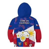 Philippines Football Kid Hoodie 2023 World Cup Go Filipinas Feather Flag Version LT14 - Polynesian Pride