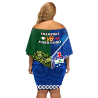 samoa-and-ireland-rugby-off-shoulder-short-dress-2023-world-cup-manu-samoa-with-shamrocks