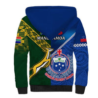 Samoa And South Africa Rugby Sherpa Hoodie 2023 World Cup Manu Samoa With Springboks LT14 - Polynesian Pride