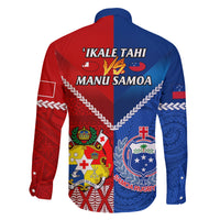 Samoa And Tonga Rugby Family Matching Mermaid Dress and Hawaiian Shirt 2023 World Cup Manu Samoa With Ikale Tahi LT14 - Polynesian Pride