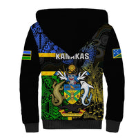 South Sea Islanders Sherpa Hoodie Kanakas With Solomon Islands Coat Of Arms LT14 - Polynesian Pride