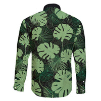 Green Hawaii Kukui Nut Lei Family Matching Long Sleeve Bodycon Dress and Hawaiian Shirt Hawaiian Pattern Monstera Tropical Vibes LT14 - Polynesian Pride
