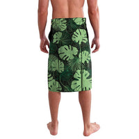 Green Hawaii Kukui Nut Lei Lavalava Hawaiian Pattern Monstera Tropical Vibes - Polynesian Pride