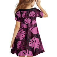 Pink Hawaii Kukui Nut Lei Family Matching Off The Shoulder Long Sleeve Dress and Hawaiian Shirt Hawaiian Pattern Monstera Tropical Vibes LT14 - Polynesian Pride