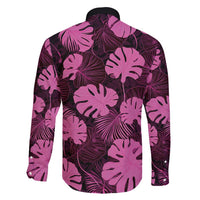 Pink Hawaii Kukui Nut Lei Family Matching Off Shoulder Short Dress and Hawaiian Shirt Hawaiian Pattern Monstera Tropical Vibes LT14 - Polynesian Pride