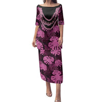 Pink Hawaii Kukui Nut Lei Family Matching Puletasi and Hawaiian Shirt Hawaiian Pattern Monstera Tropical Vibes - Polynesian Pride