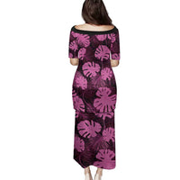Pink Hawaii Kukui Nut Lei Family Matching Puletasi and Hawaiian Shirt Hawaiian Pattern Monstera Tropical Vibes - Polynesian Pride