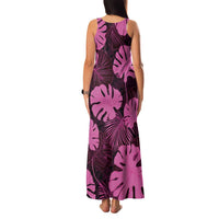 Pink Hawaii Kukui Nut Lei Family Matching Tank Maxi Dress and Hawaiian Shirt Hawaiian Pattern Monstera Tropical Vibes LT14 - Polynesian Pride