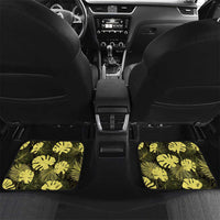 Yellow Hawaii Kukui Nut Lei Car Mats Hawaiian Pattern Monstera Tropical Vibes - Polynesian Pride