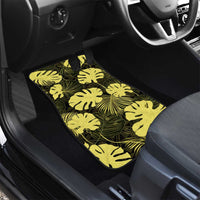 Yellow Hawaii Kukui Nut Lei Car Mats Hawaiian Pattern Monstera Tropical Vibes - Polynesian Pride